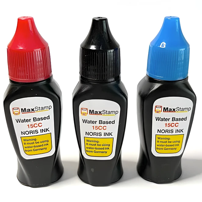 吉普生Maxstamp回墨印章专用回墨印油15ml（水性）红蓝黑色补充油墨
