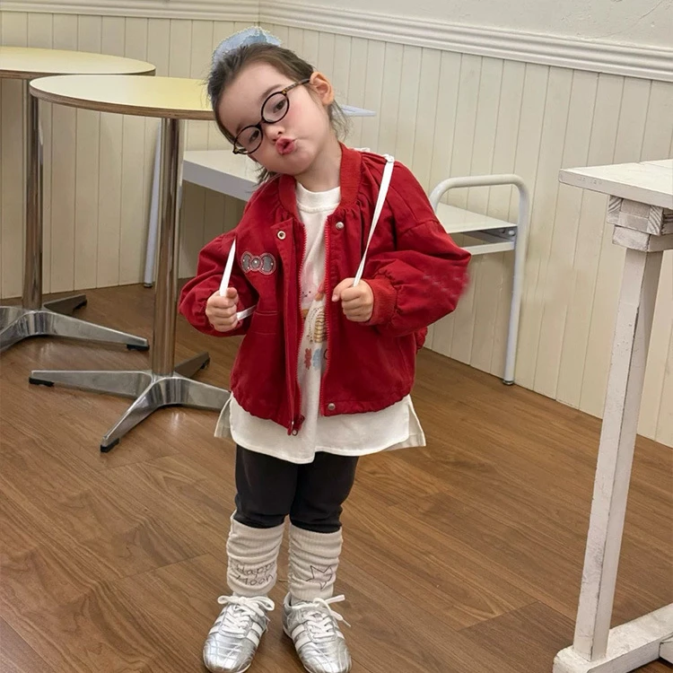 【现货】DZ25313秋季新款女童外套女宝长袖T恤打底衫打底裤秋装