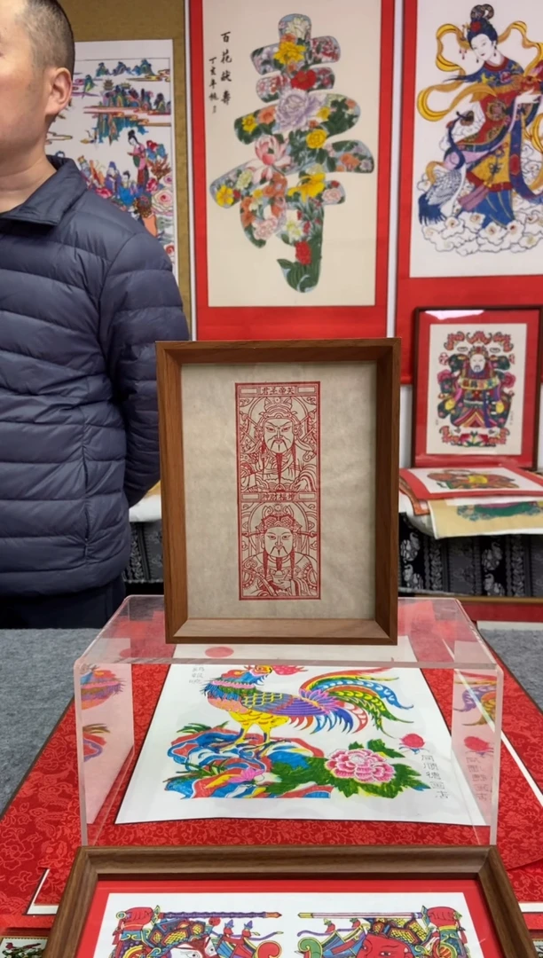 朱拓上关下财摆台手工制作精品