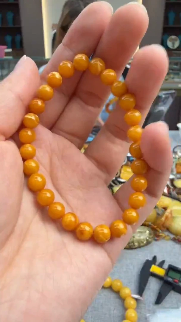 手链琥珀未镶嵌188秒拍号 假一罚三