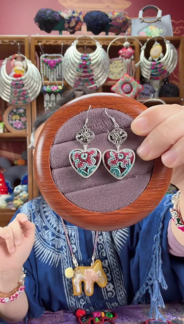 刺绣耳环20甜甜家