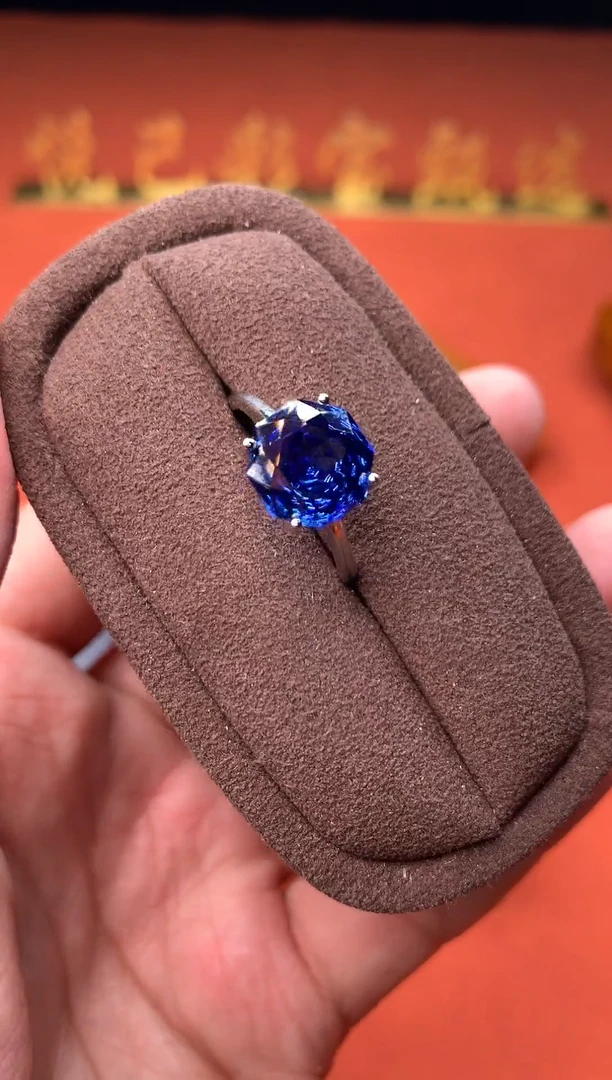 银S925镶嵌戒指托帕石2222