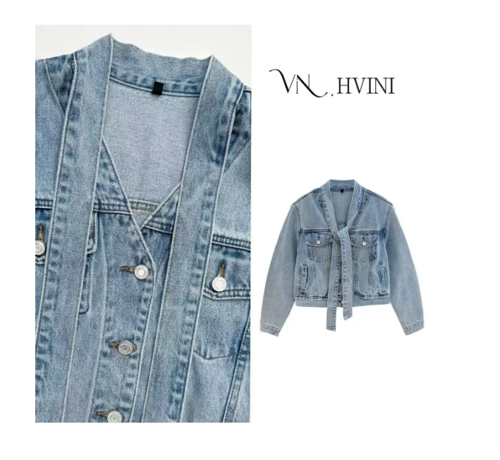 HUANG VINI【黄微倪】2025早春新款休闲牛仔外套L1020