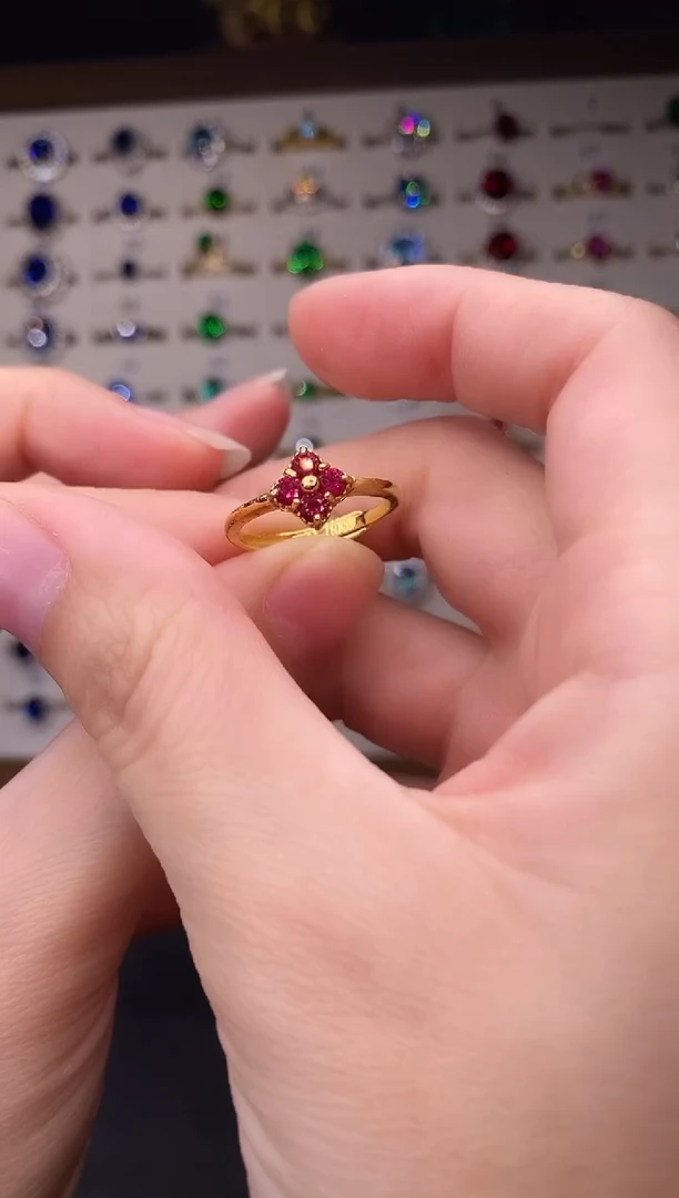 5克拉红宝石（处理）欧美风戒指