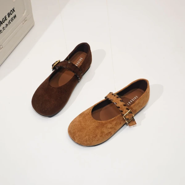 708-1 玛丽珍2025秋季新款休闲百搭深口平底圆头软底低跟单鞋女