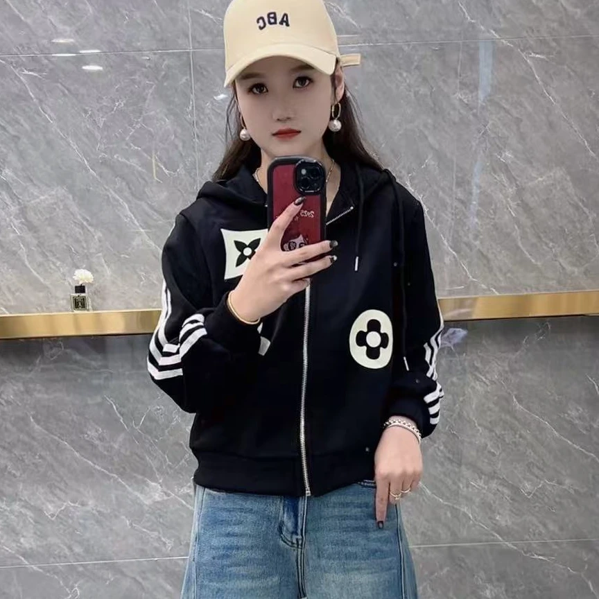 2025春款连帽卫衣开衫休闲百搭