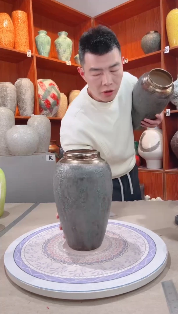 【闪购商品】瓶青铜 中号 陶瓷花瓶 无花