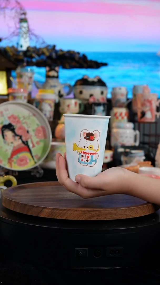 陶瓷便携款手工手绘景德镇陶瓷