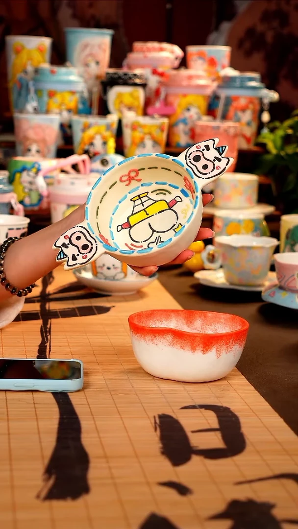 景德镇全手工手绘杯杯