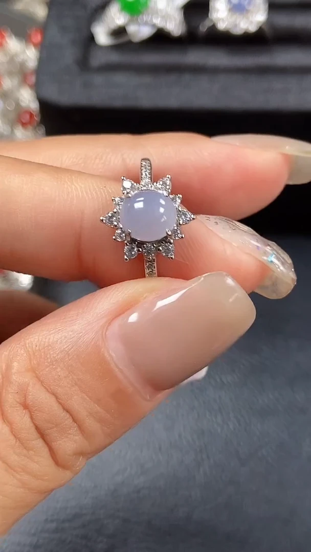 银S925镶嵌戒指翡翠3512