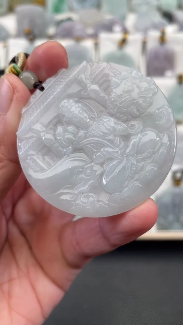 颈饰未镶嵌翡翠天然缅甸翡翠A货340