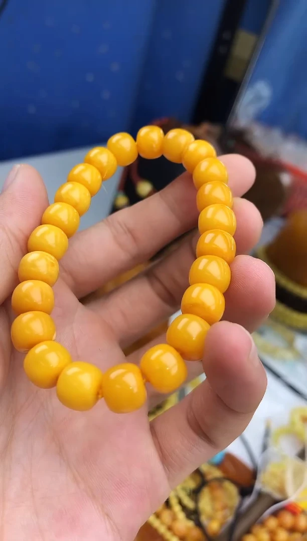 裸石蜜蜡未镶嵌手串卡9