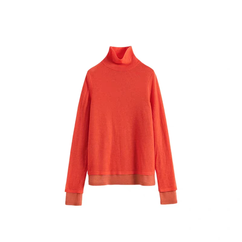 【新品】SHORT SENTENCE短句25秋设计师款双色两穿水溶羊毛针织衫