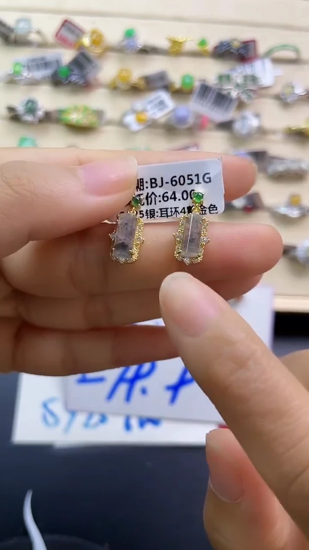 银S925镶嵌戒指翡翠翡翠 蛋面 银S925镶嵌