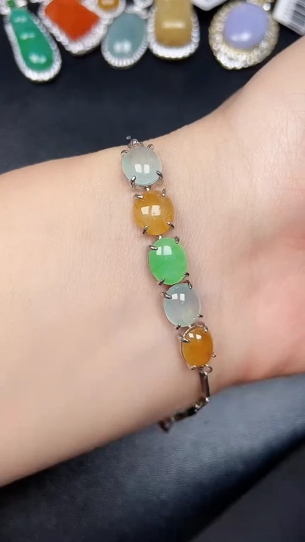 银S925镶嵌戒指翡翠2390