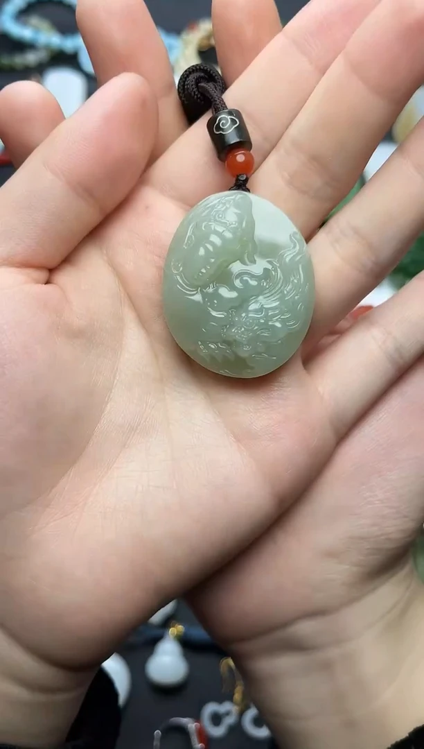 颈饰未镶嵌和田玉御龙观音06