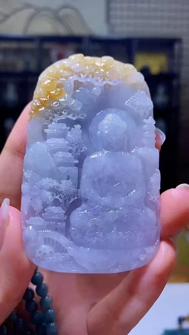 未镶嵌定制翡翠KK翡翠毛货吊坠-26