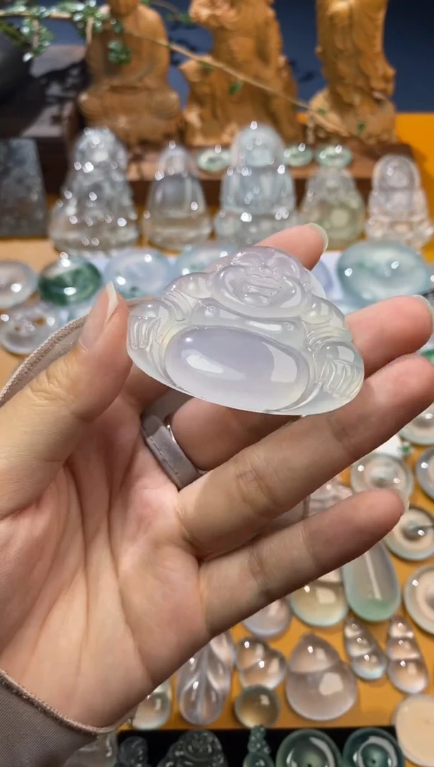 【闪购商品】定制翡翠未镶嵌佛公42.9*52.8*6.9