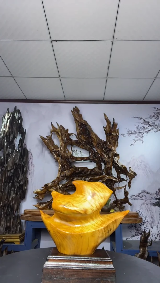 金丝楠木雕款张**胜金丝楠木工艺品摆件
