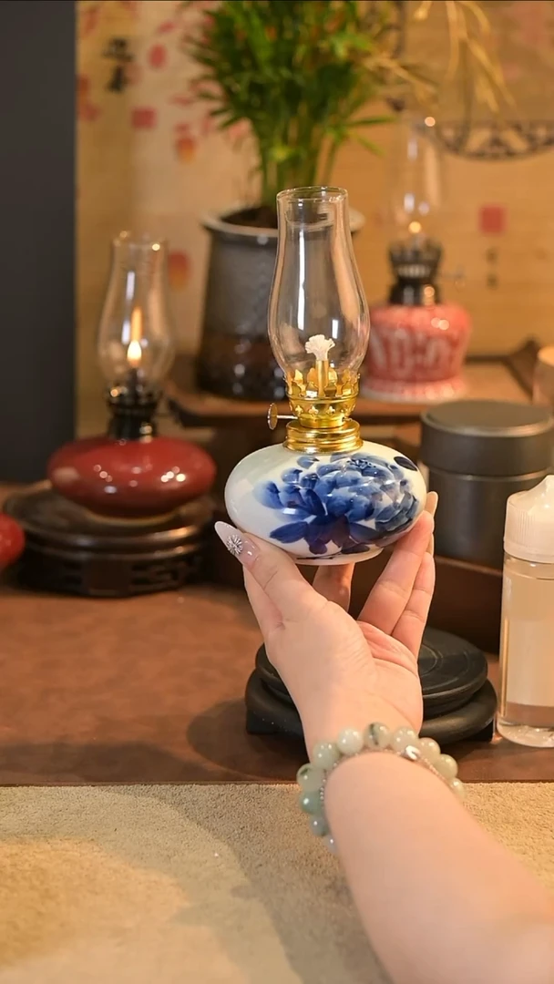 景德镇陶瓷油灯摆件