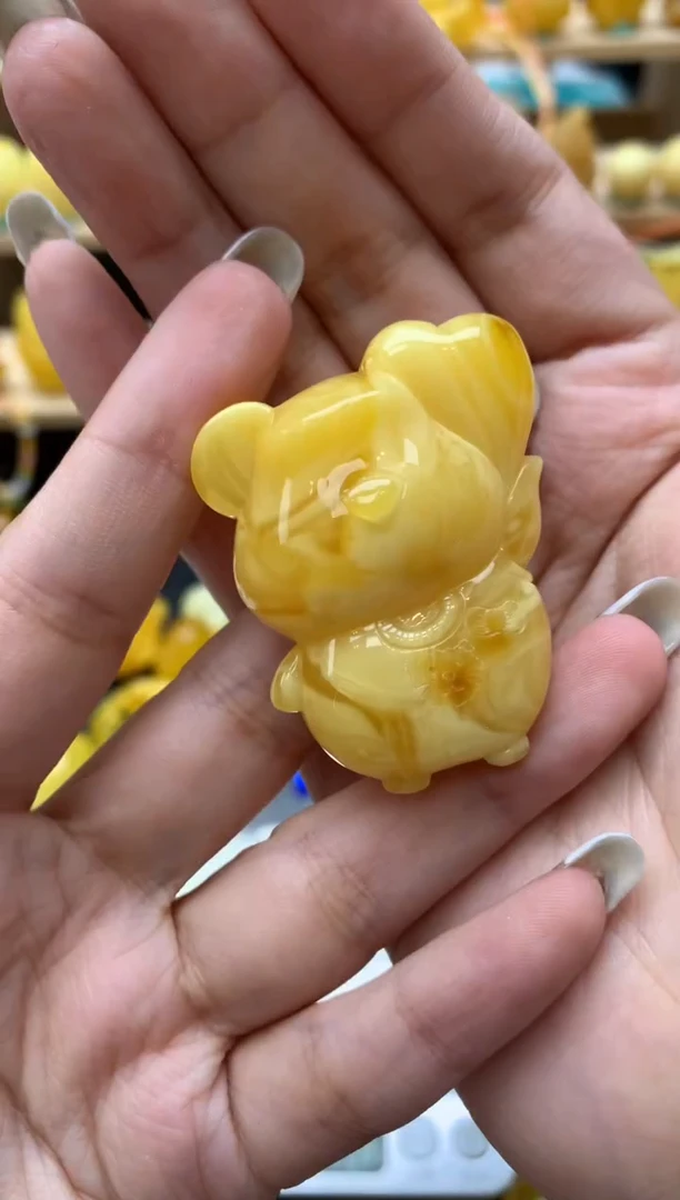 琥珀未镶嵌珠宝奇石芋**圆119琥珀蜜蜡微瑕