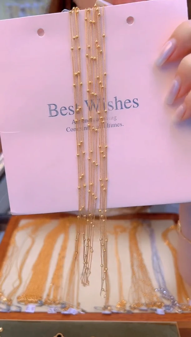 45cm固定不可调节盒仔隔珠链1.33g（多样性发货）