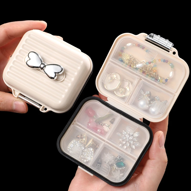 首饰盒收纳盒便携式2025新款耳钉耳环手饰品高档精致迷你随身盒子