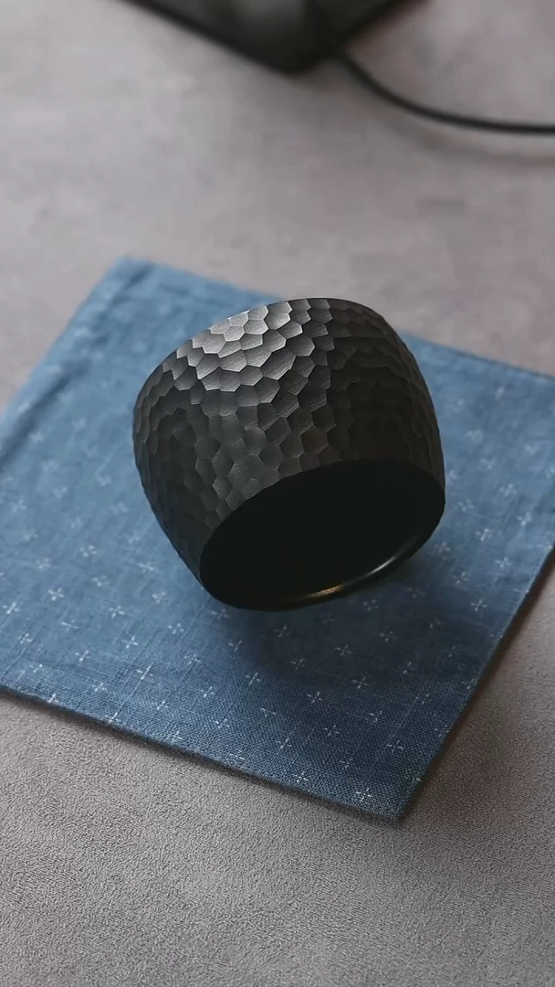 【闪购商品】紫砂杯微微瑕锤纹焐灰手捧杯福利品