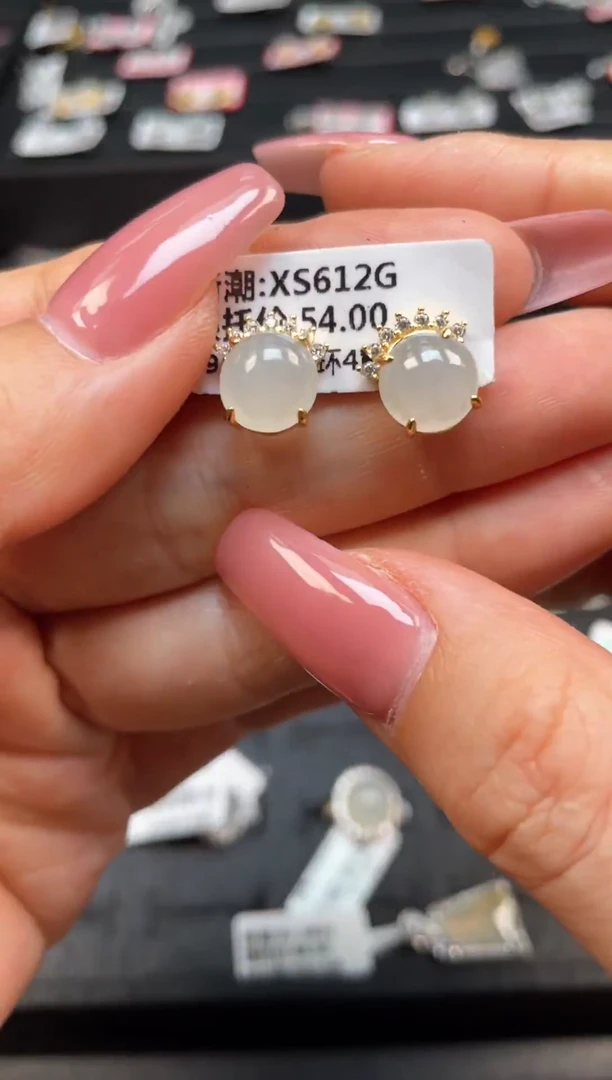 银S925镶嵌戒指翡翠天然翡翠A货