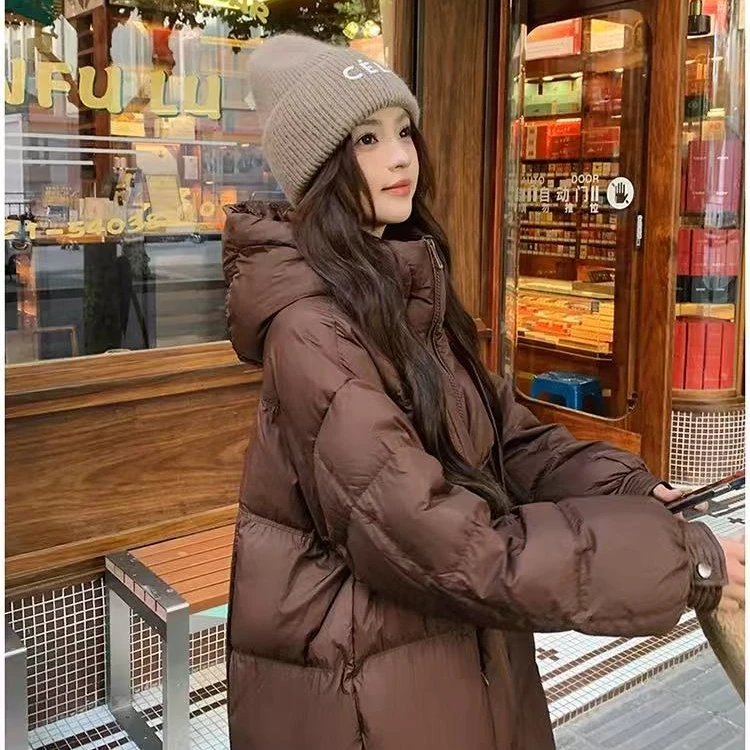 白鸭绒新款飘带款加厚羽绒服