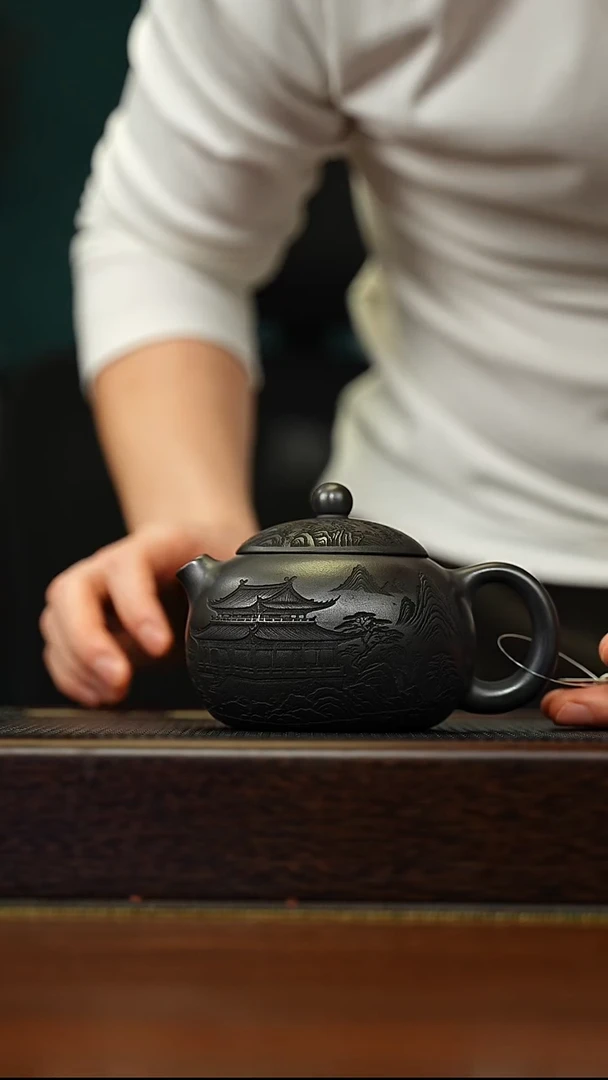 茶壶紫砂宜兴原矿 半手工 紫砂壶容量310CC