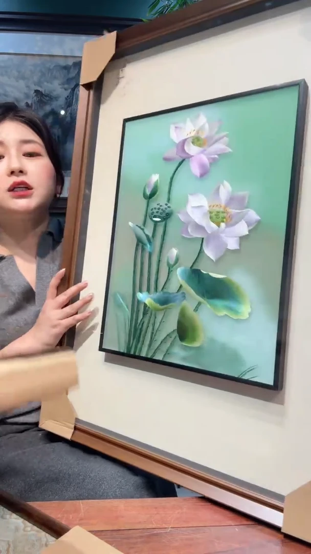 横款非遗苏绣手工刺绣装饰画