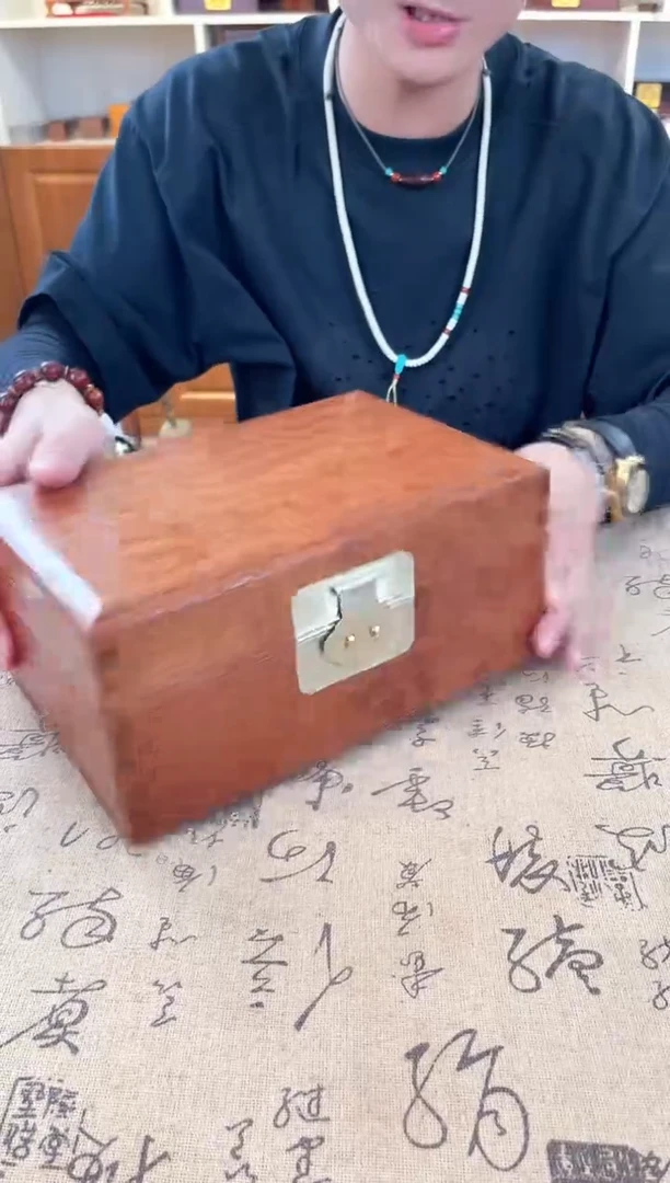 大果紫檀（缅甸花梨）大首饰盒 25*17*12默认发货