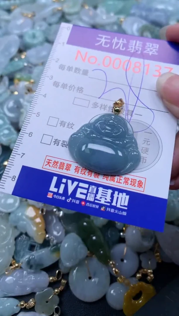 翡翠未镶嵌吊坠(不含链)8137