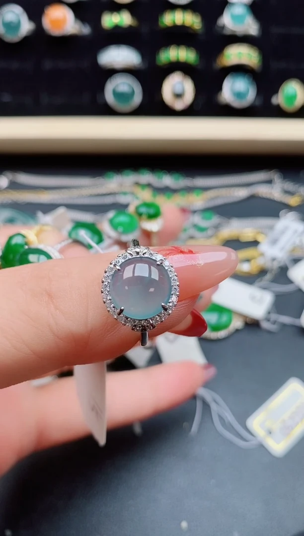 【闪购商品】翡翠戒指银S925镶嵌508050