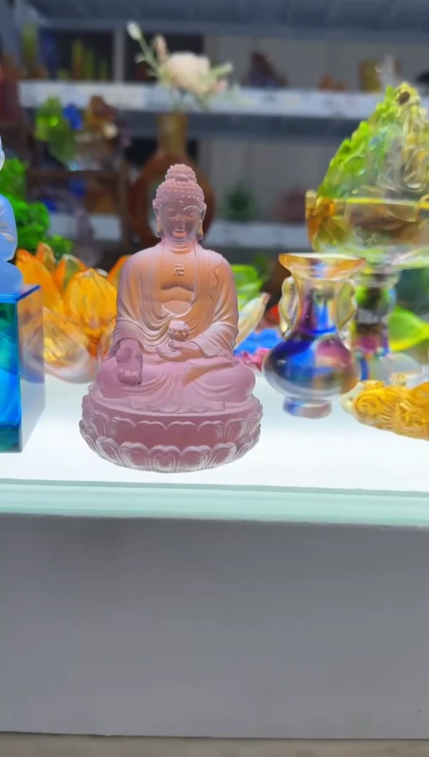 手工艺品琉璃古法琉璃  完品 紫色阿迷