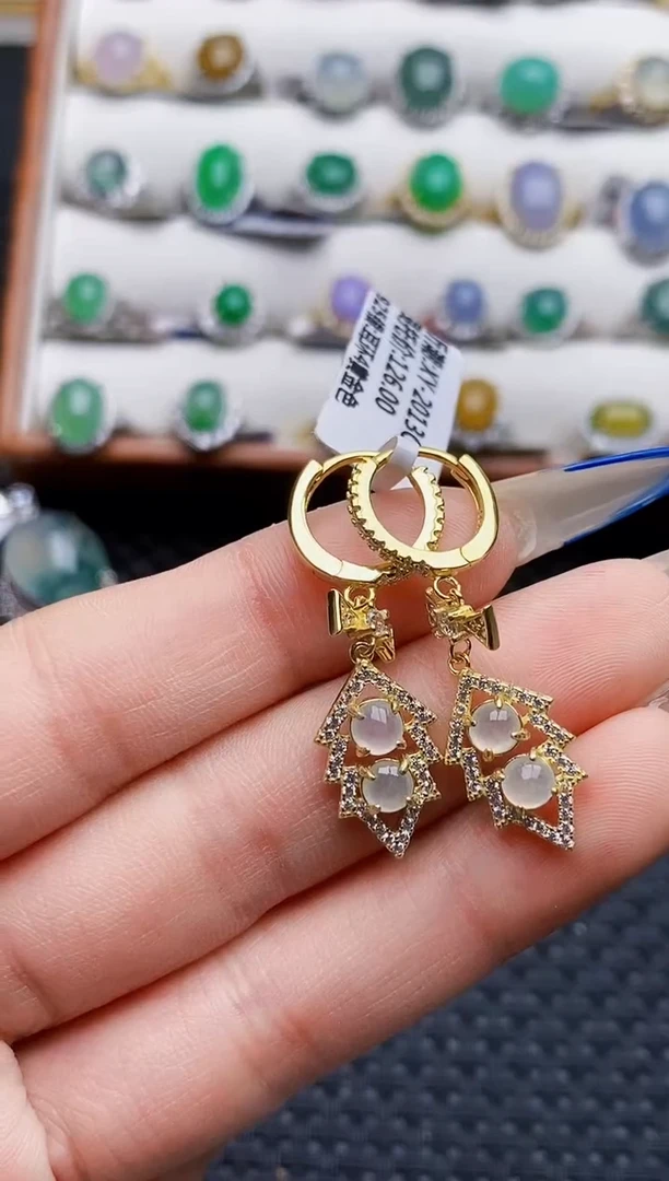 银S925镶嵌戒指翡翠6810