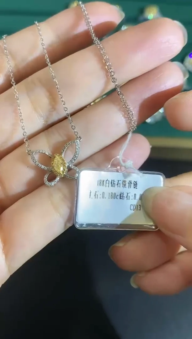 18K金镶嵌项链钻石44
