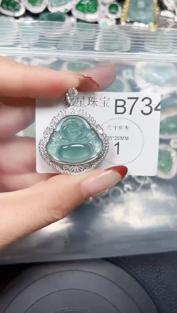 【闪购商品】翡翠颈饰未镶嵌赠皮绳734