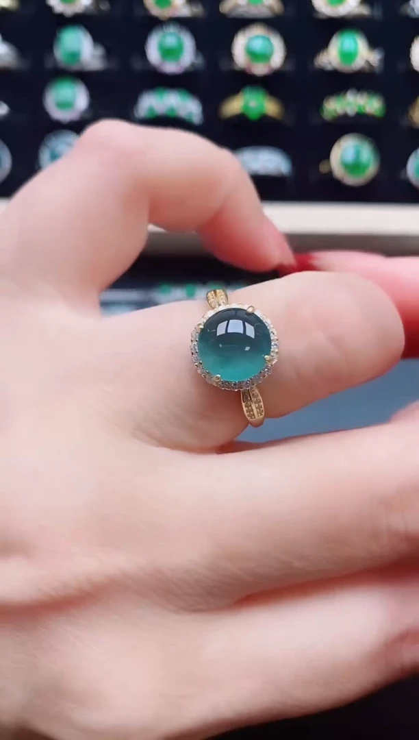 【闪购商品】翡翠戒指银S925镶嵌21321