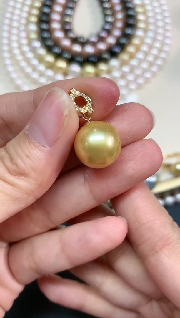 【闪购商品】海水珍珠吊坠（不含链）18K金镶嵌A131|6980