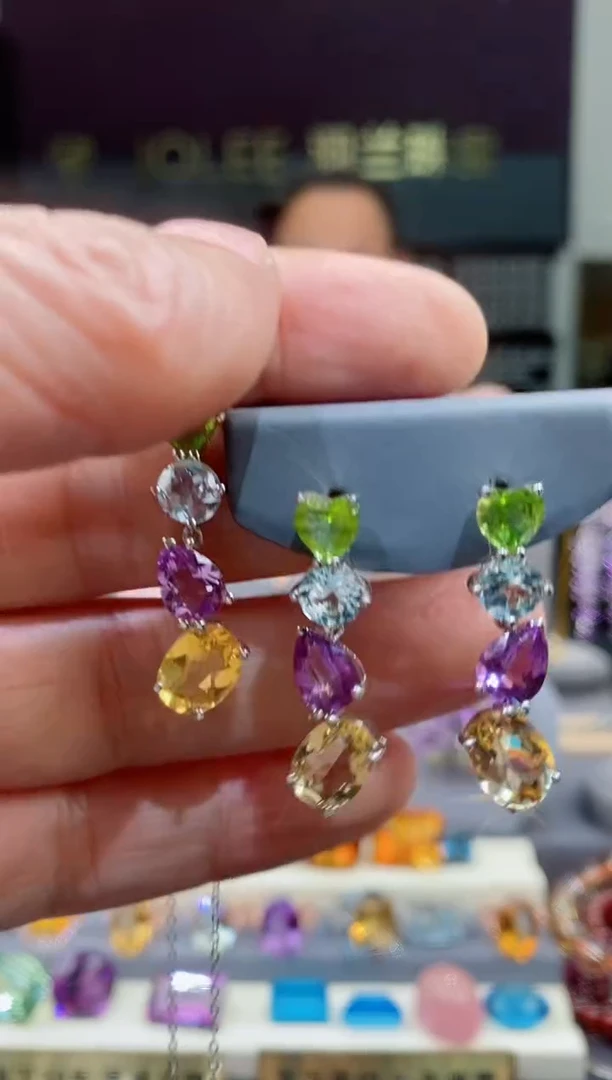 【闪购商品】水晶2件套银S925镶嵌水晶2件套  多样性发其一