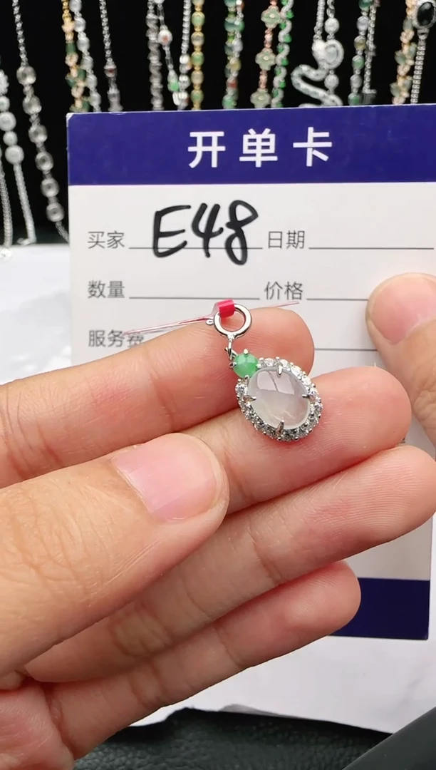 翡翠戒指银S925镶嵌2222