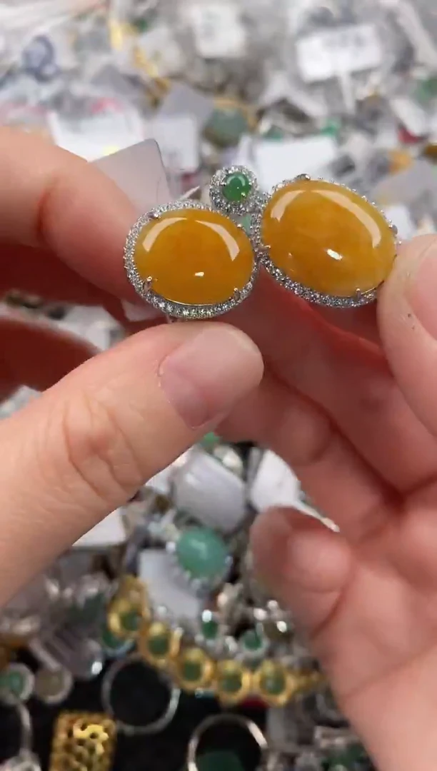 银S925镶嵌戒指翡翠222                10