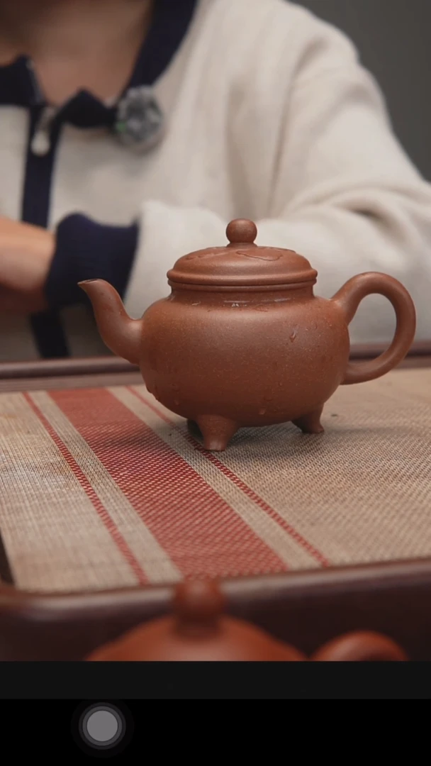 茶壶紫砂欢*哥微瑕桃花泥大彬如意200cc