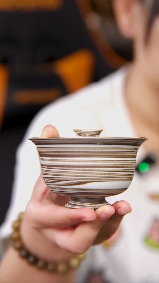 搅胎泥裸烧两才盖碗