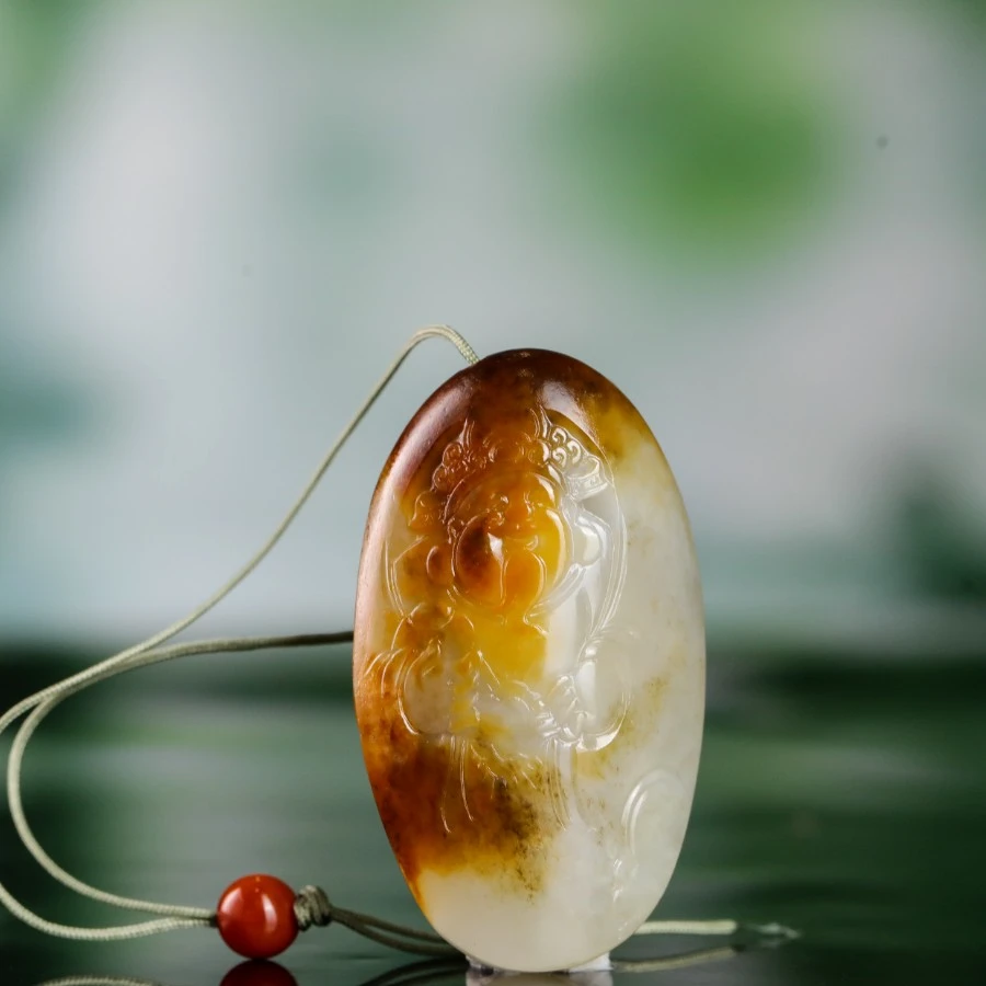 和田玉C神---匡一作品约46x26.5x16mm左右约29.5g左右11240914-08