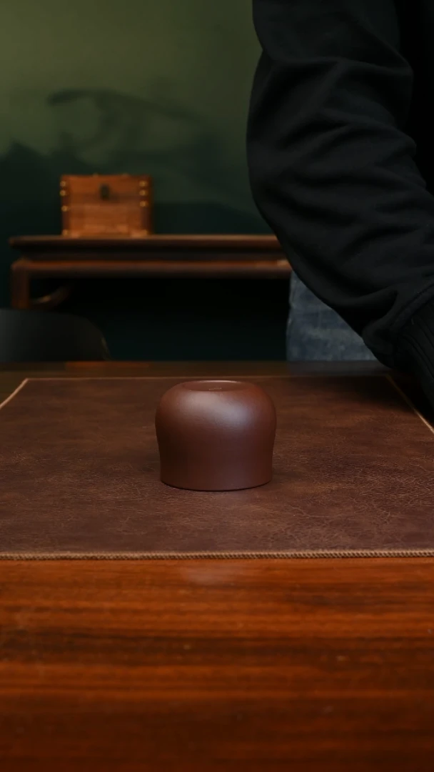 【闪购商品】紫砂茶壶薄胎老紫泥圆口杯60cc