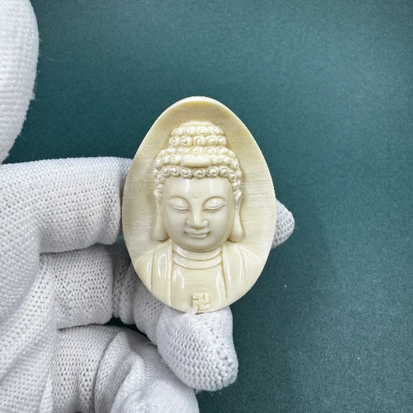 E6574天然猛犸牙雕刻件 支持鉴定 假一罚四