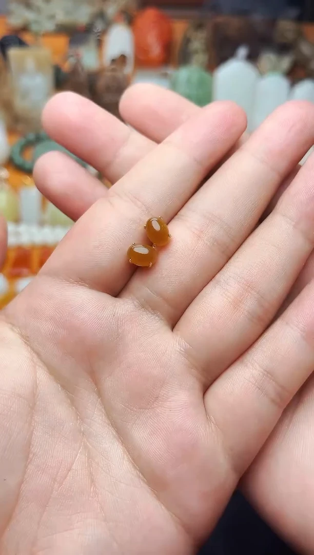 【闪购商品】和田玉耳饰银S925镶嵌耳钉01